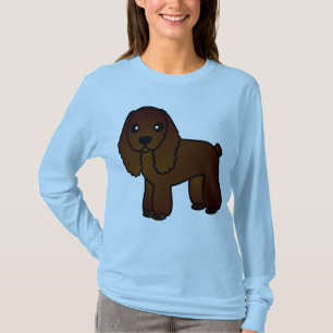 Niedlicher Schokoladen-Cockerspaniel-Cartoon T-Shirt