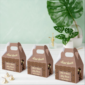 Niedlicher Schokoladenbär Baby Duschbox Geschenkschachtel