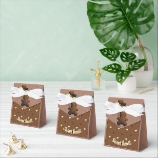 Niedlicher Schokoladenbär Baby Duschbox Geschenkschachtel