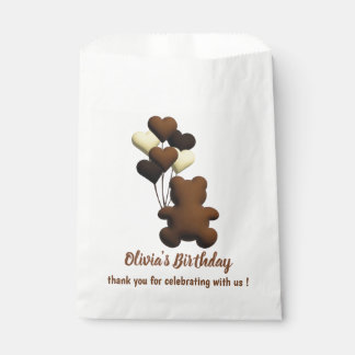 Niedlicher Schokoladenbär Babydusche Geschenktütchen