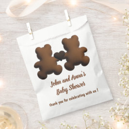 Niedlicher Schokoladenbär Babydusche Geschenktütchen