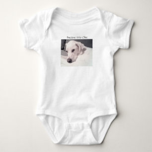 Niedlicher schöner weißer Welpen-Kinderkinderanzug Baby Strampler