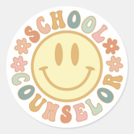 Niedlicher Schulberater, Geschenk für Schulberater Runder Aufkleber
