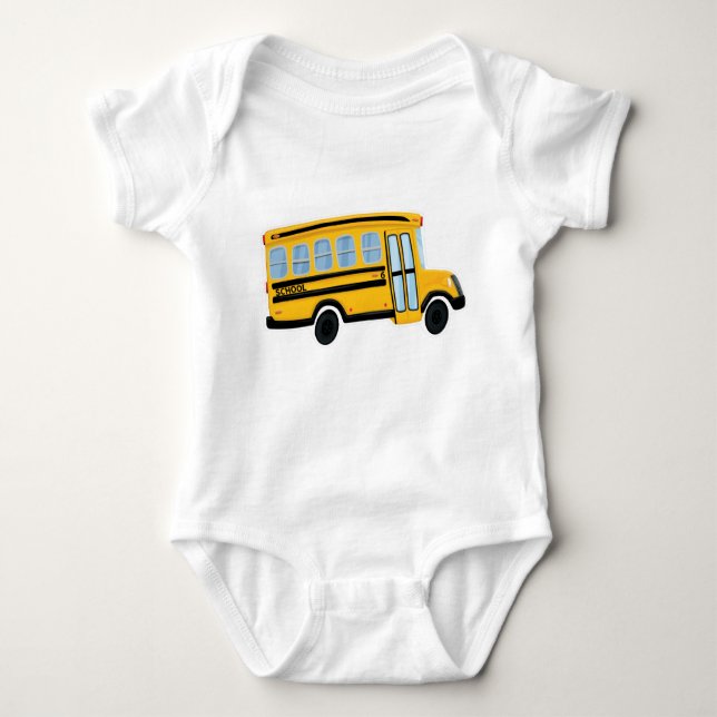 Niedlicher Schulbus-Baby-Bodysuit Baby Strampler (Vorderseite)