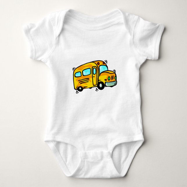 Niedlicher Schulbus Baby Strampler (Vorderseite)