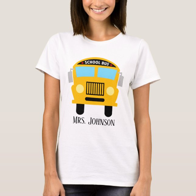 Niedlicher Schulbusfahrer T-Shirt (Vorderseite)