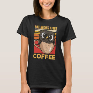 Niedlicher Schüssel nach Kaffee T-Shirt