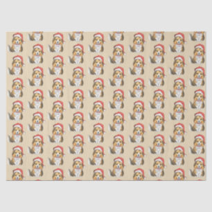 Niedlicher Schutz in Santa's Hutwackelpapier Seidenpapier