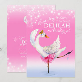 Niedlicher Schwan im Ballett des Sees 2. Einladung