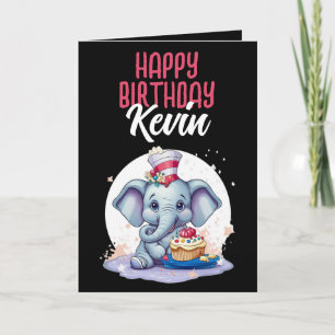 Niedlicher Schwarz-Weiß-Elefant Son Birthday Karte