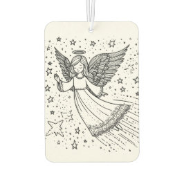 Niedlicher Schwarz-Weiß-Guardian Angel Autolufterfrischer