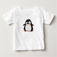 Niedlicher Schwarz-weißer Pinguin und Funny Mustac
