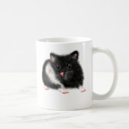 Niedlicher Schwarz-weißer syrischer Hamster Tasse