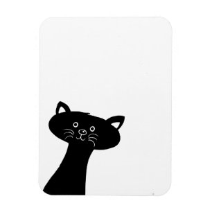 Niedlicher schwarze Katzen-Foto-Magnet Magnet