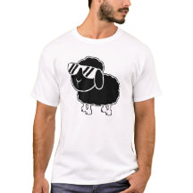 Niedlicher schwarze Schaf-Cartoon