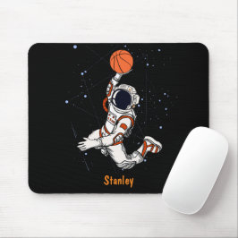 Niedlicher schwarzer Astronaut Weltraumgalaxie Bas Mousepad