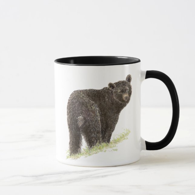 Niedlicher Schwarzer Bär, Tierart, Wildtiere Tasse (Rechts)
