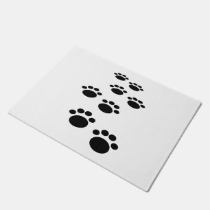Niedlicher Schwarzer Cartoon Pet Pet Trail Fußmatte
