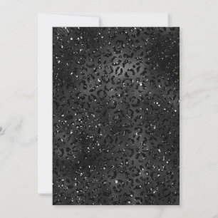 Niedlicher schwarzer Gepard Leopard Skin Einladung