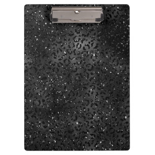 Niedlicher schwarzer Gepard Leopard Skin Klemmbrett