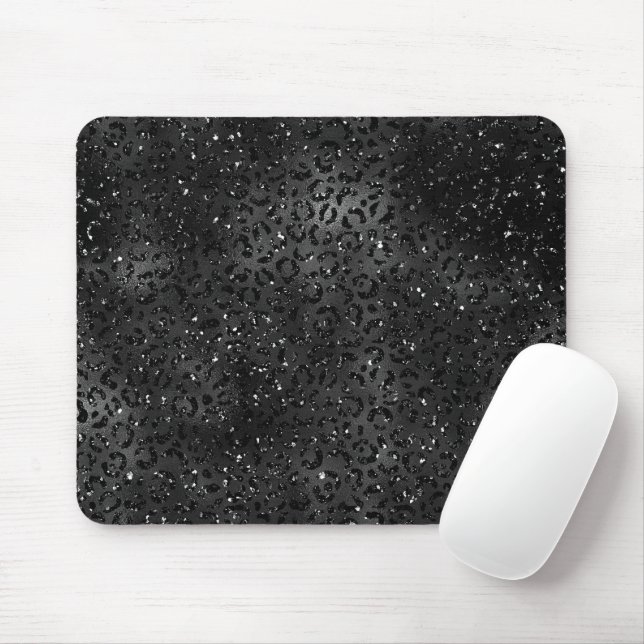 Niedlicher schwarzer Gepard Leopard Skin Mousepad (Mit Mouse)