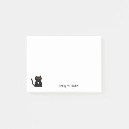 Niedlicher Schwarzer Katze Haustier Cartoon Indivi Post-it Klebezettel
