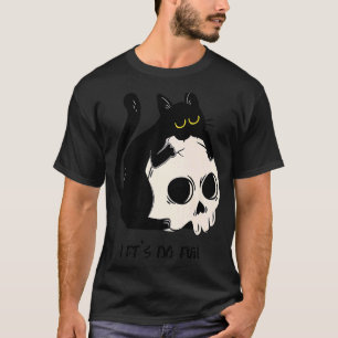 Niedlicher Schwarzer Katzenschädel Lasse Böse Dunk T-Shirt