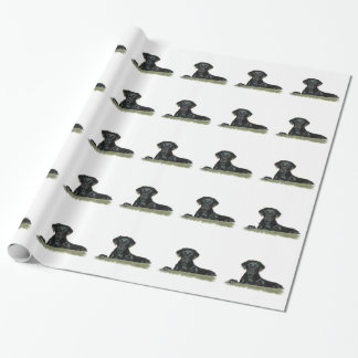 Niedlicher schwarzer Labrador Geschenkpapier