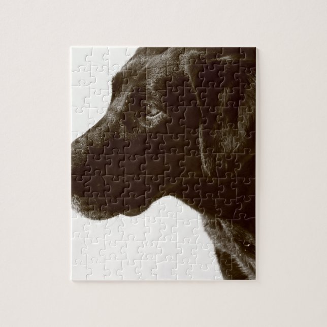Niedlicher schwarzer Labrador Puzzle (Vertikal)