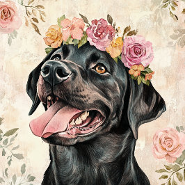 Niedlicher Schwarzer Labrador Retriever Hund Flora