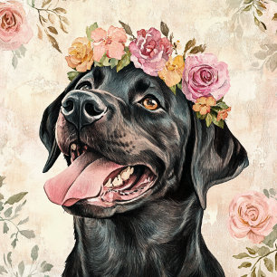 Niedlicher Schwarzer Labrador Retriever Hund Flora