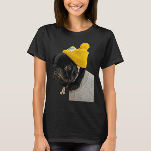 Niedlicher Schwarzer MOPS Sticker Klassischer T -  T-Shirt