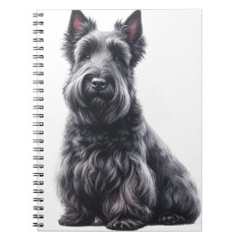 NIEDLICHER SCHWARZER SCOTTISH TERRIER HUND NOTIZBLOCK