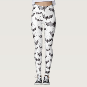Niedlicher schwarzer u. weißer Watercolor schläg Leggings