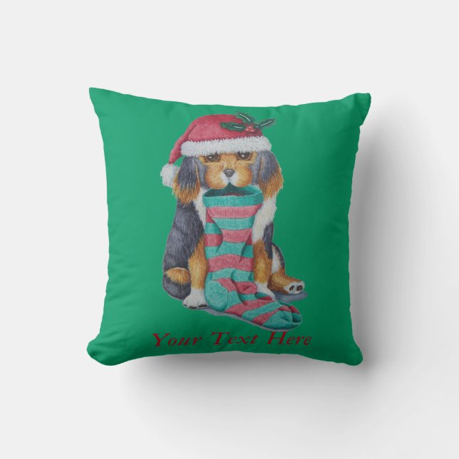 niedlicher, schwarzer und brauner Welpenhund zu We Kissen (Vorderseite)