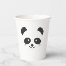 Niedlicher schwarzer und weißer Kawaii-Panda-Bär