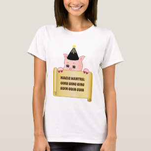 Niedlicher Schweine-Guru T-Shirt