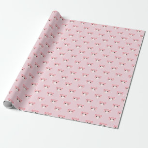 Niedlicher Schweinillustration Kawaii Geschenkpapier