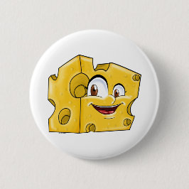Niedlicher Schweizer Käse Funny Cartoon Charakter  Button