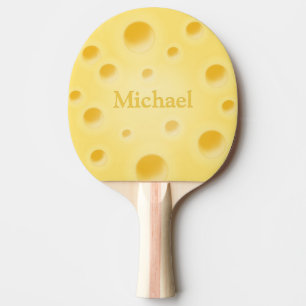 Niedlicher Schweizer Käse mit Holes Personalisiert Tischtennis Schläger