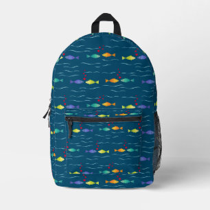 Niedlicher Seefisch in der Liebe Bedruckter Rucksack