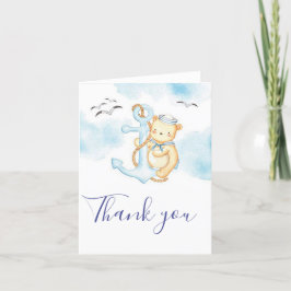 Niedlicher Seemann mit Babydusche Dankeschön Karte