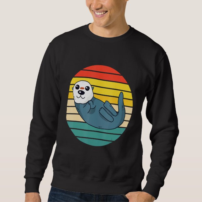 Niedlicher Seeotter Sweatshirt (Vorderseite)