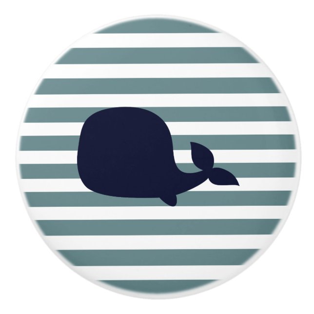 Niedlicher Seetier-Seeozean-Kinderzimmer-Dekor Keramikknauf (Vorderseite)