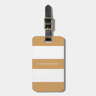 Niedlicher Senfstreifen Chic Luggage Tag Gepäckanhänger