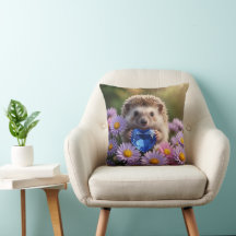 Niedlicher September-Igel mit saphirblauem Herzen