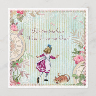Niedlicher Shabby Chic-Alice im Einladung