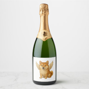 Niedlicher Shiba Inu Engel Cartoon Happhund