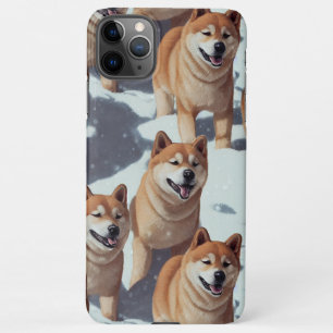 Niedlicher Shiba Inu Verzauberter Winterschneegart iPhone 11Pro Max Hülle