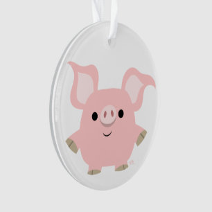 Niedlicher Shorty Cartoon Pig Acryl Ornament